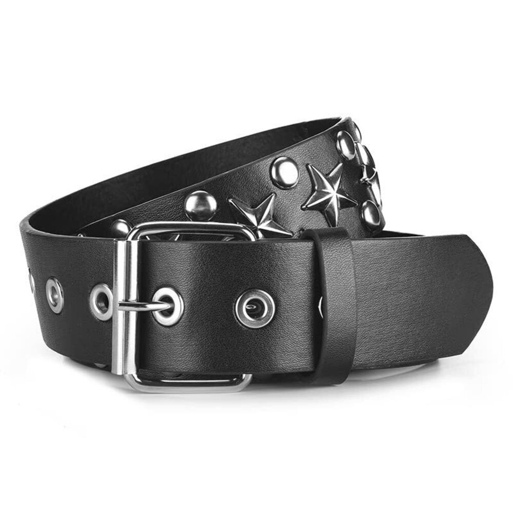 7886 Star Studded Belt Rivet Y2k Belts Women Punk Accessoriess Gothic Belt - Picture 4 of 5